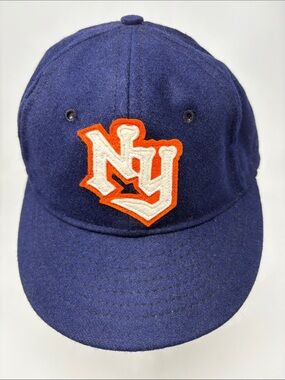 EBBETS FIELDS FLANNEL Navy NY Knights Fitted Baseball Cap Hat size 7.5